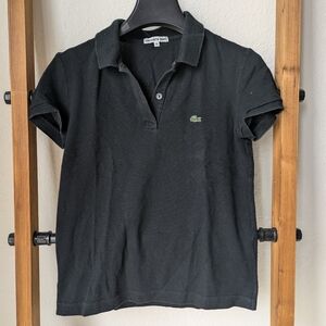 Lacoste Women's Black Polo T-Shirt - Size 36